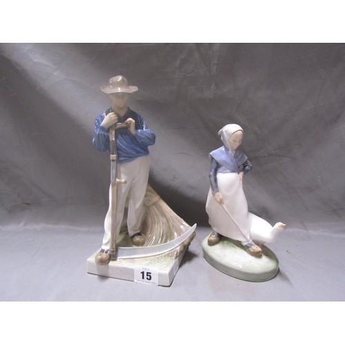 15 - TWO ROYAL COPENHAGEN FIGURES - A/F