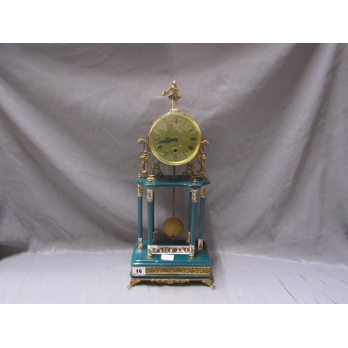 16 - PENDULUM MANTEL CLOCK