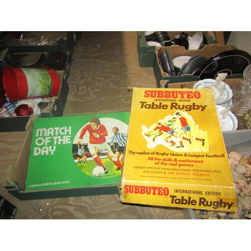 274 - BOX TO INCL SUBBUTEO RUBGY, MATCH OF THE DAY GAME