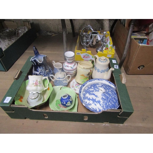 305 - BOX OF CERAMICS TO INCL CARLTONWARE