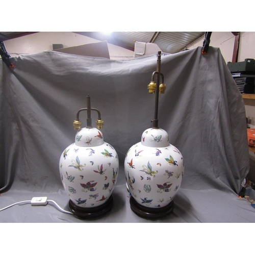 31 - TWO ORIENTAL GINGER JAR LAMPS