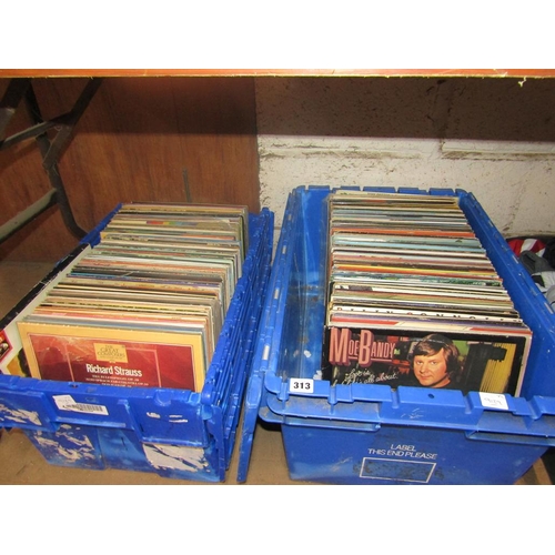 313 - TWO BOXES OF RECORDS