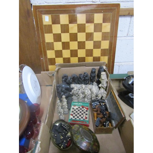 316 - CHESS SET, DOMINOES ETC