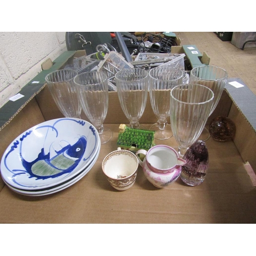 319 - MIXED CERAMICS TO INCL SUNDERLAND; GLASSWARE