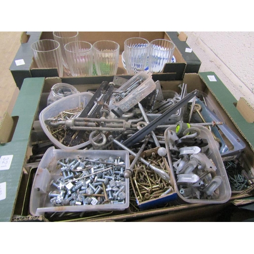 321 - BOX OF SCREWS AND FITTINGS ETC