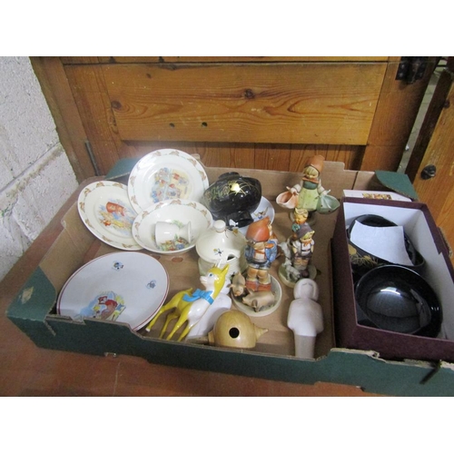 335 - BOX OF CERAMICS TO INCL NURSERY WARES