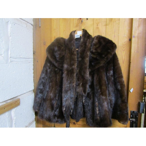 336 - LADIES FUR COAT AND STOLE