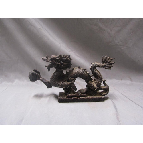 39 - BRONZED FIGURE OF A DRAGON