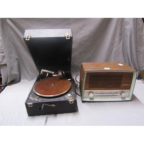 72 - VINTAGE RADIO; GRAMOPHONE