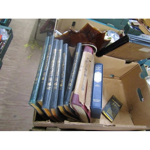 205 - BOX OF BOOKS TO INCL HISTORY OF ENGLAND FOLIO SOCIETY