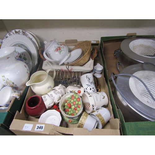 345 - BOX OF MIXED CHINA ETC