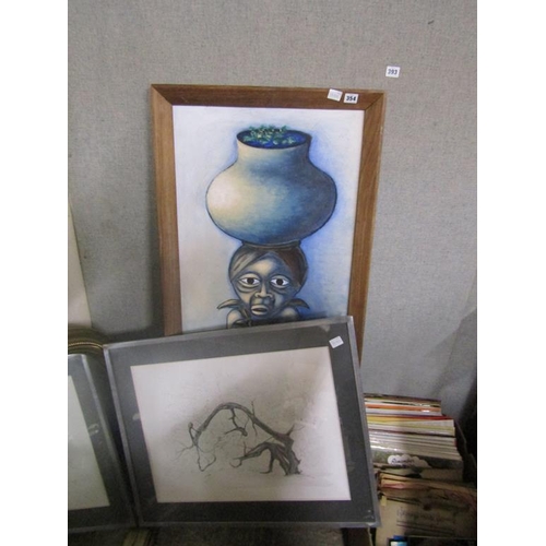 354 - FRAMED OIL ON BOARD; LIMITED PRINT