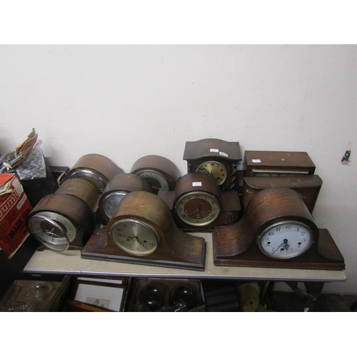 373 - LARGE COLLECTION OF MANTEL CLOCKS