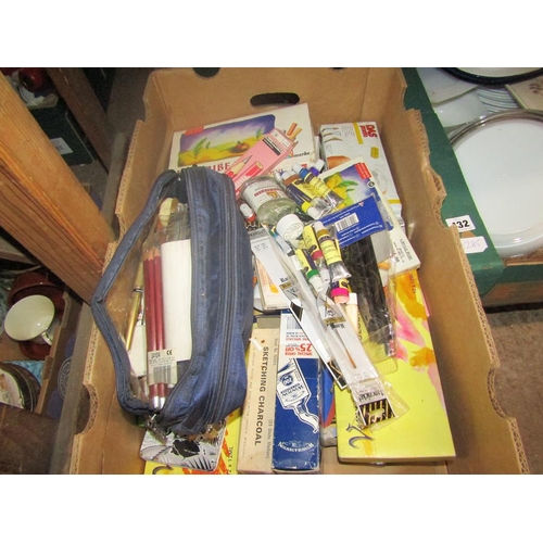 431 - BOX OF ARTISTS PAINTS ETC