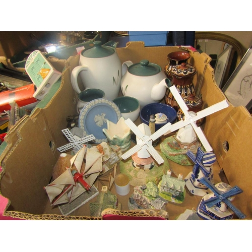 463 - MODEL WINDMILLS, TEAWARES TO INCL DENBY