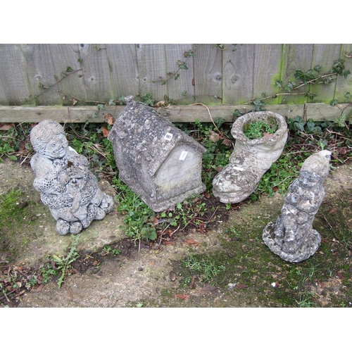 981 - FOUR GARDEN ORNAMENTS