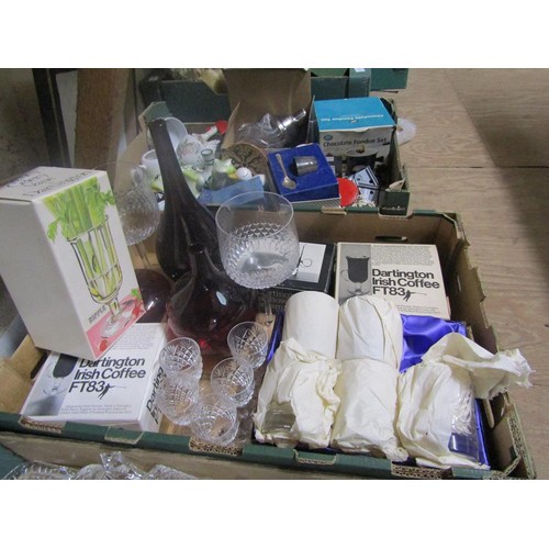 101 - BOX OF MIXED GLASSWARE ETC TO INCL DARTINGTON