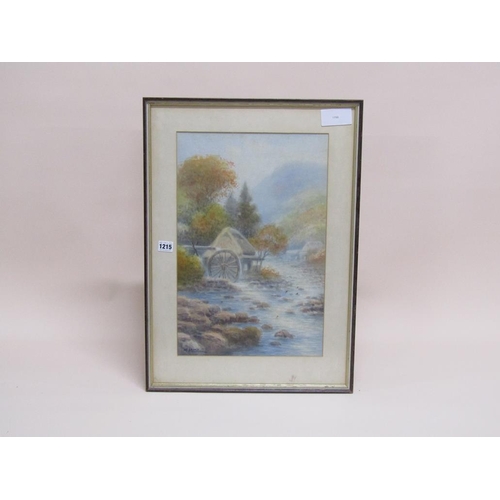 1215 - K SEKI - WATERMILL, SIGNED WATERCOLOUR, F/G, 48CM X 32CM