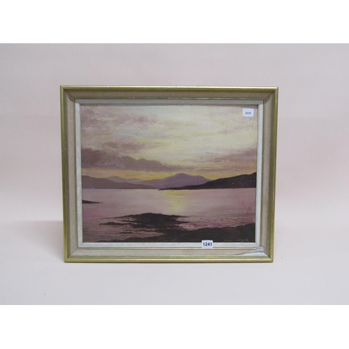 1241 - BRIAN ROBAIZ - SCOTTISH LOCH, OIL ON BOARD, FRAMED, 39CM X 49CM