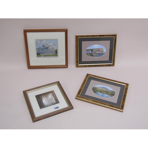 1262 - FOUR F/G WATERCOLOURS - VARIOUS SUBJECTS TO INCL SANDGATE WHITBY,