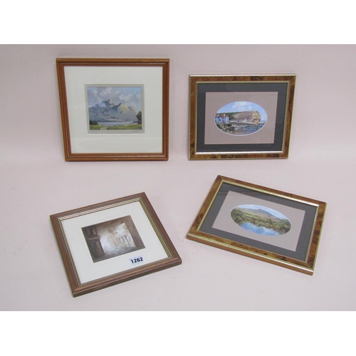 1262 - FOUR F/G WATERCOLOURS - VARIOUS SUBJECTS TO INCL SANDGATE WHITBY,