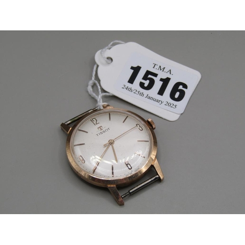 1516 - GOLD CASED TISSOT GENTS WATCH