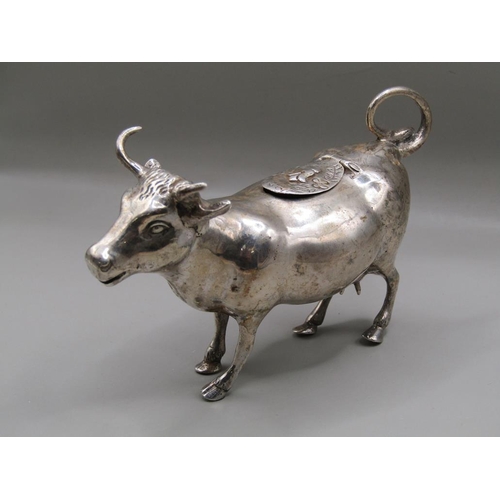 1519 - 20c DUTCH SILVER COW CREAMER 2.8ozt