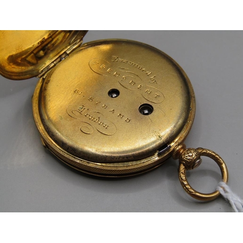 1521 - 14ct GOLD CASED POCKET WATCH