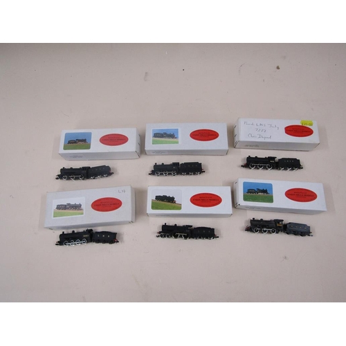 1316 - SIX BOXED N GAUGE UNION MILLS MODELS STEAM LOCOMOTIVES AND TENDERS