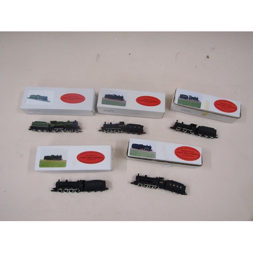 1318 - FIVED BOXED UNION MILLS MODELS N GAUGE STEAM LOCOMOTIVES AND TENDERS