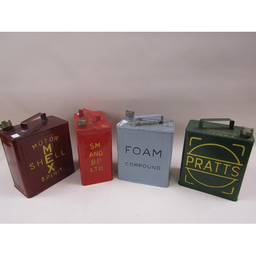 1350 - FOUR EARLY 20C PETROL CANS