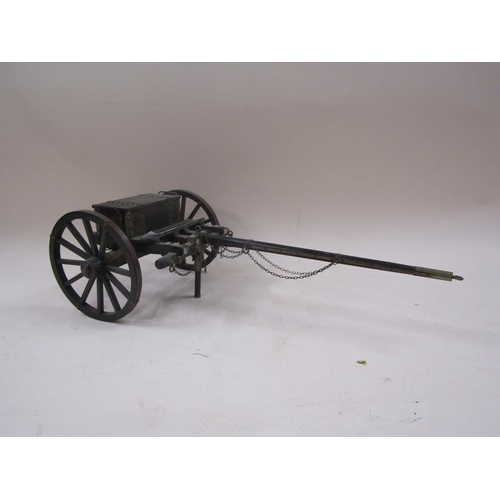 1357 - MODEL OF A WW1 GUN CARRIAGE, 63CM L