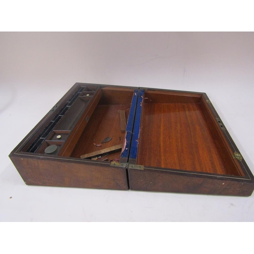 1394 - LATE VICTORIAN BURR WALNUT WRITING BOX, 40CM W