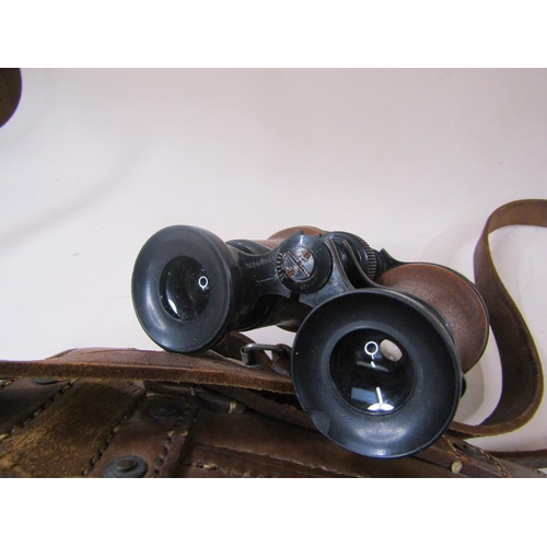 1419 - PAIR OF 20C BINOCULARS IN LEATHER CASE