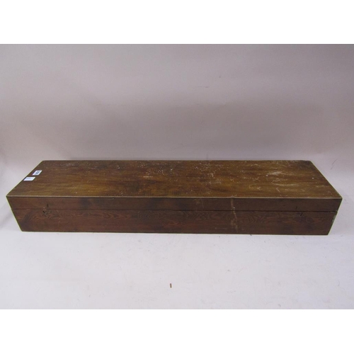 1431 - WOODEN TWO HANDLED GUN CASE