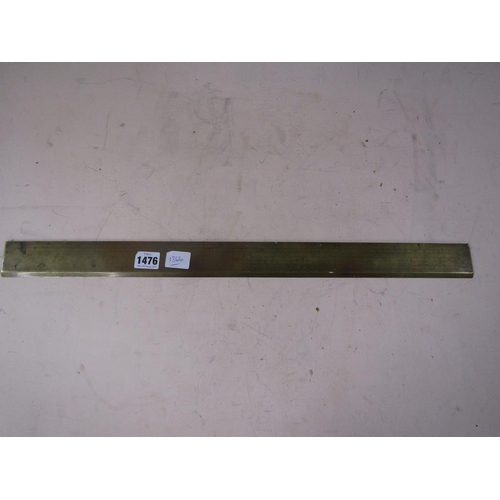 1476 - W.F STANLEY OF LONDON BRASS MEASURE, 62CM L