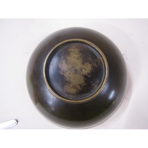 1482 - DANISH BRONZE BOWL, 12.5CM DIAM