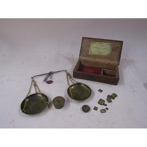 1488 - BOX OF W&T AVERY CONTAINING BALANCE AND WEIGHTS