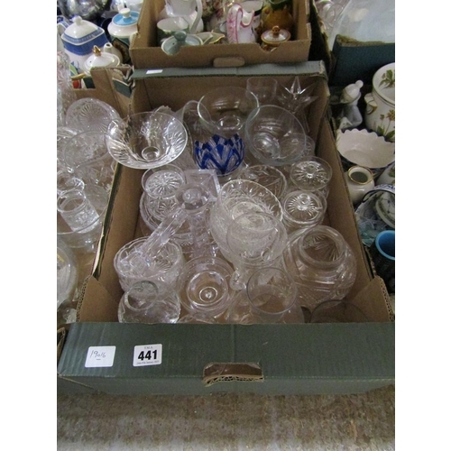 441 - BOX OF CRYSTAL GLASSWARE