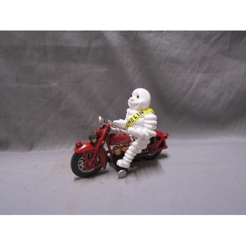 57 - REPLICA CAST IRON MICHELIN MAN ON BIKE