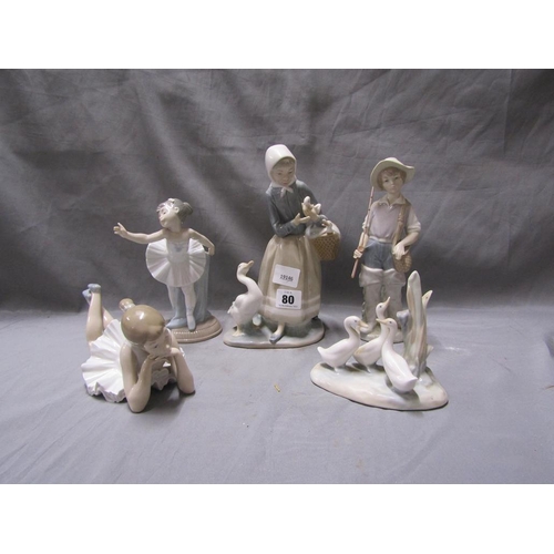 80 - COLLECTION OF LLADRO FIGURES