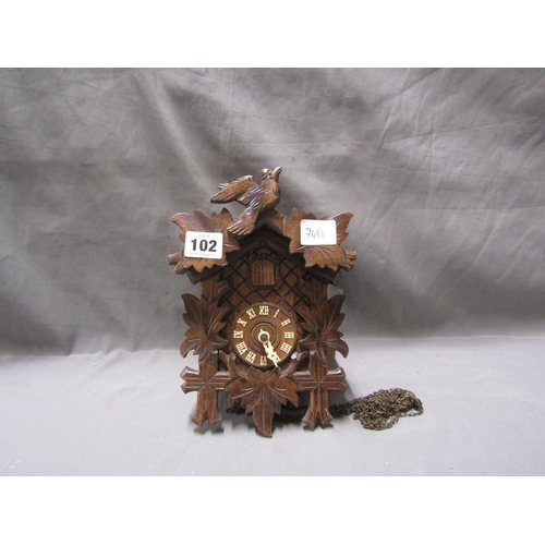 102 - VINTAGE CUCKOO CLOCK