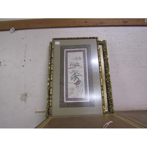 142 - GILT FRAMED EMBROIDERIES ETC