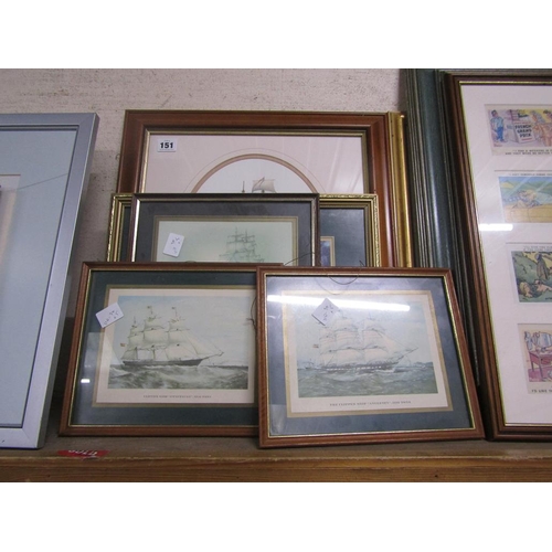 151 - QTY OF FRAMED SAILING SHIP PRINTS