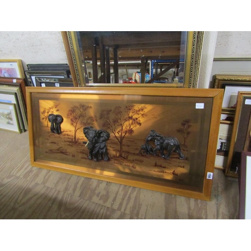 156 - QTY OF FRAMED OILS, PRINTS ETC; MIRROR