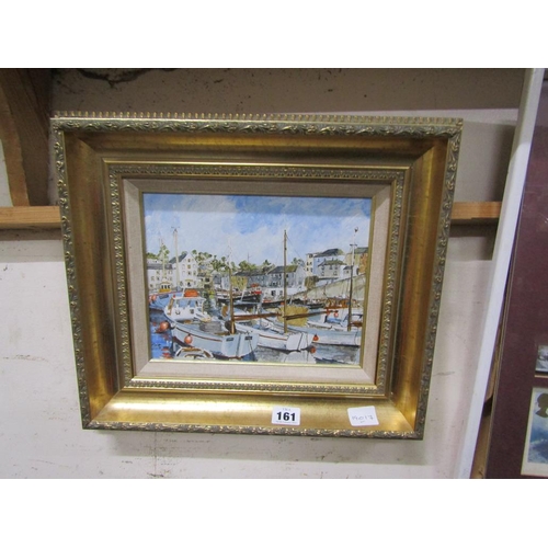 161 - FRAMED ACRYLIC - HARBOUR SCENE