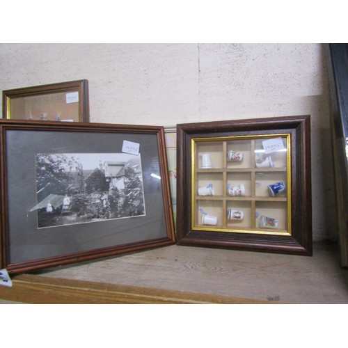 144 - COLLECTION OF FRAMED PRINTS TO INCL ADVERTISING