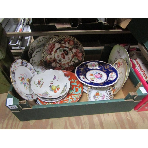 252 - BOX OF CERAMIC PLATES AND DISHES