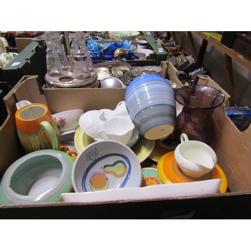 309 - BOX OF CERAMICS TO INCL SCOTTISH HIGHLAND WARES, SHELLEY HARMONY ETC