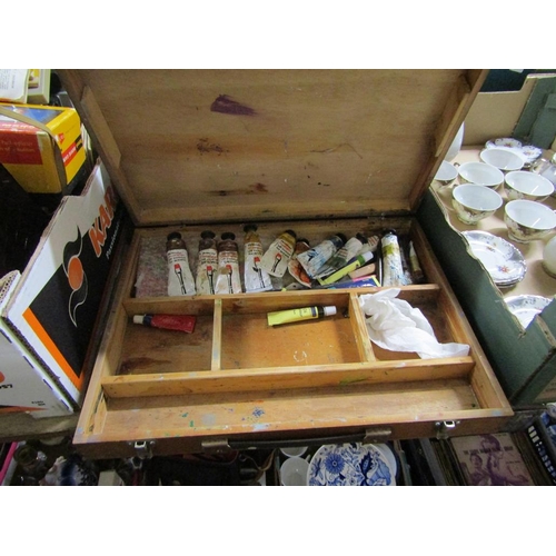 317 - ARTIST BOX AND WHITE PAINTED BOX